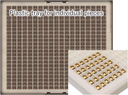 Plastic tray for singulated package