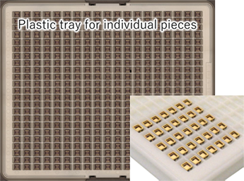 Plastic tray for singulated package